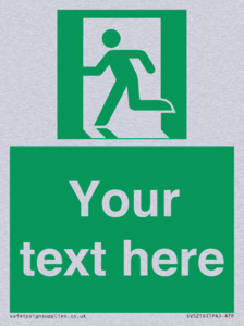 Custom Emergency Exit Left Sign